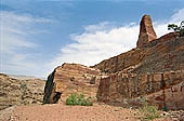 Petra - the High Place of Sacrifice, rock carved obelisks 
